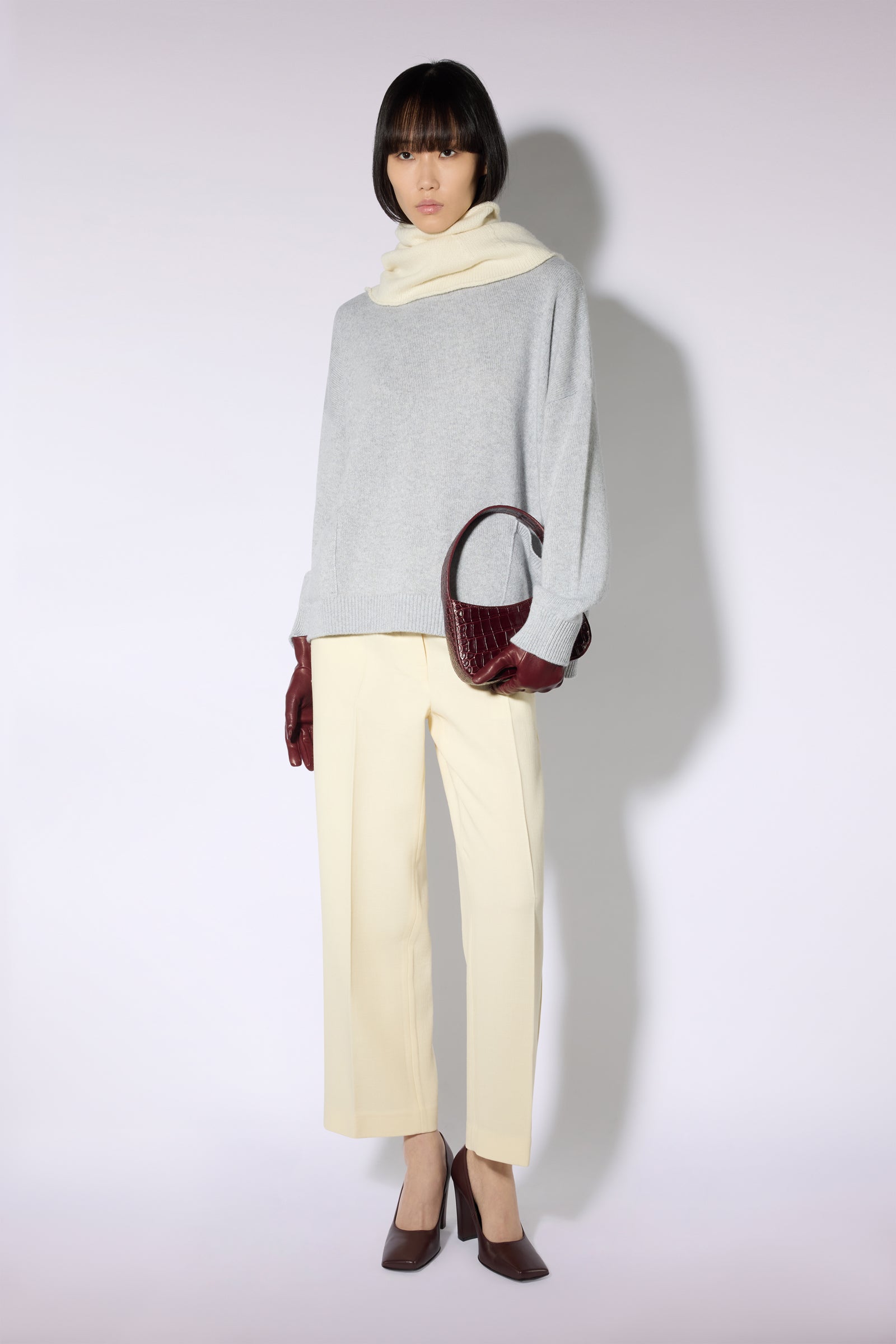 Liviana Conti Maglieria Beca pull gris clair chiné