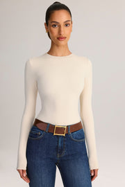 Oh Polly Ziva 15442 body manches longues crème modal