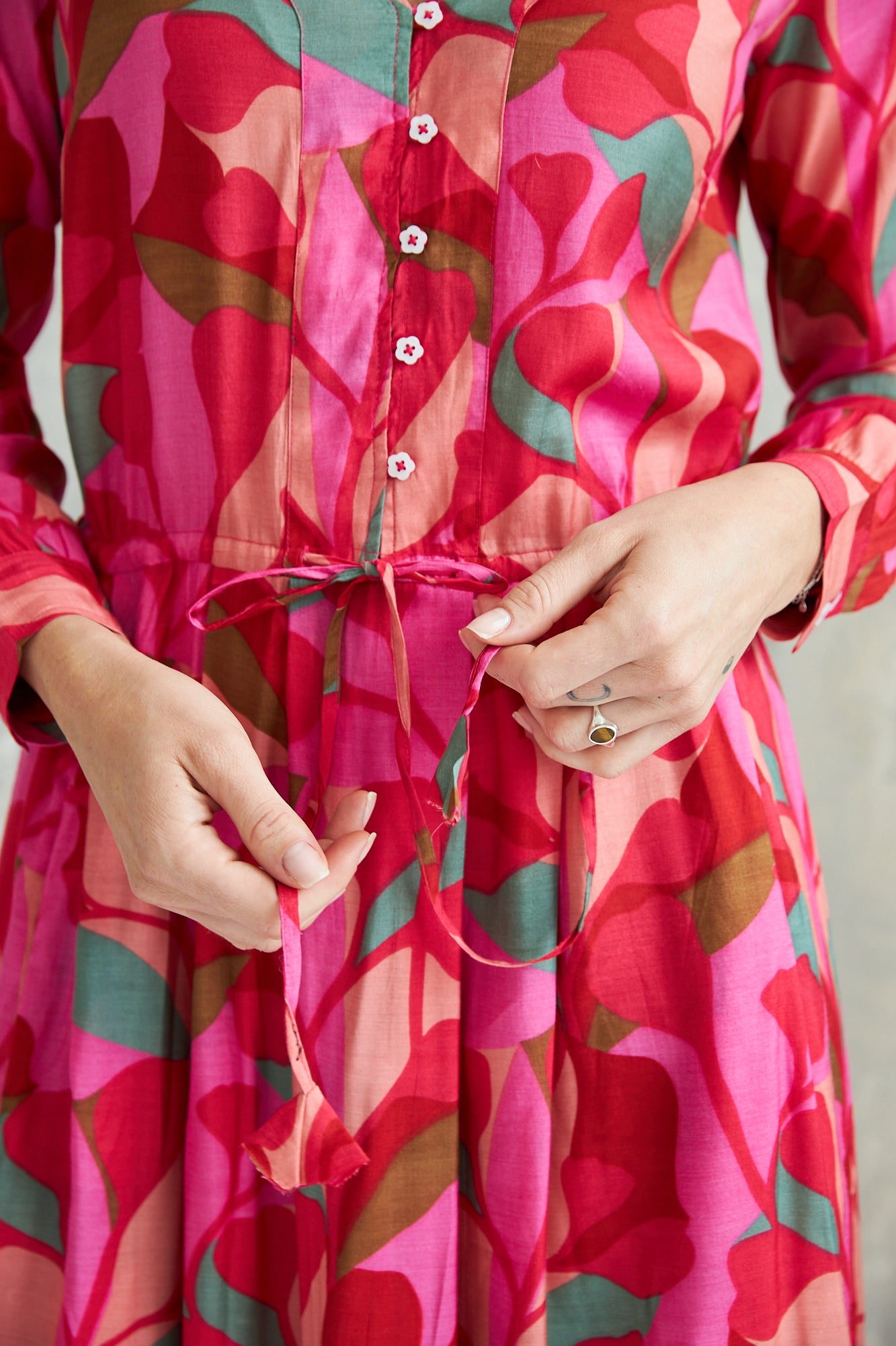 Chicosoleil Luna robe longue viscose pink summer
