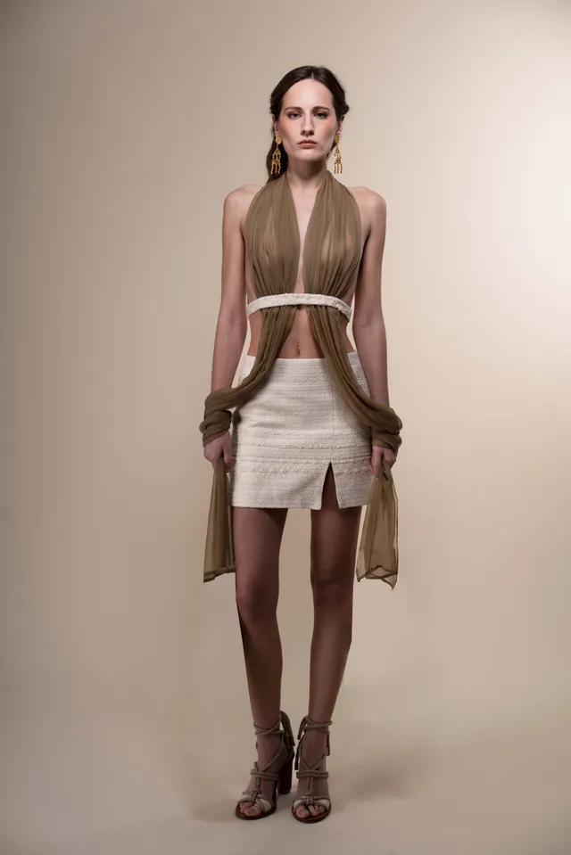 The Ethiquette Osiris Top haut fluide mousseline