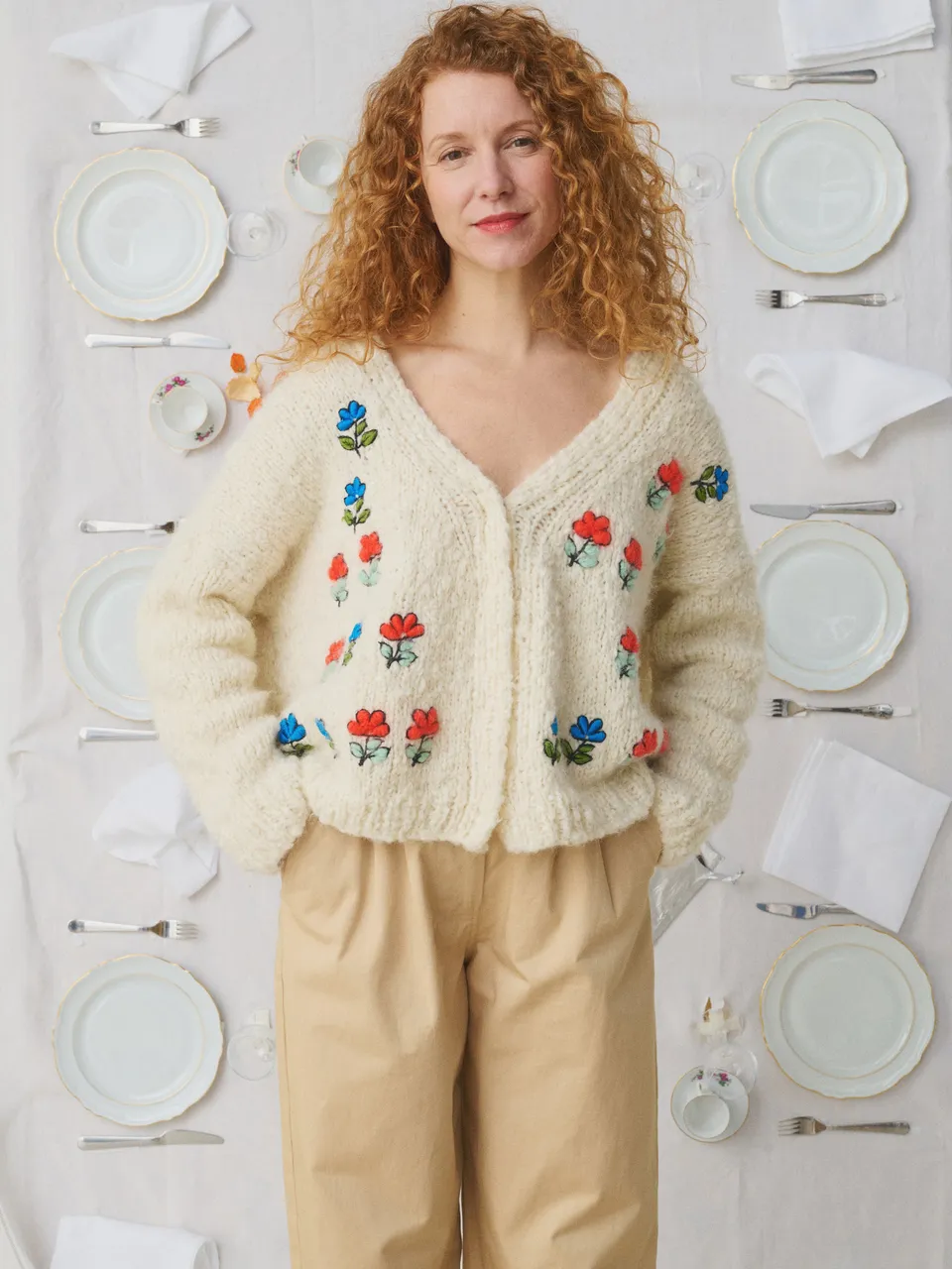 MII Mii à table Cardigan Ernst Vaisselle tricot laine S-XL