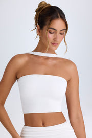 Oh Polly Tops 10335 haut bandeau blanc choker jersey