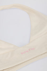 Bo+Tee brassiere sport vanille col V maintien leger