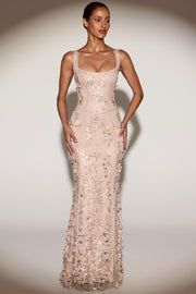 Oh Polly Embellished Vasanta robe corset sable sequins