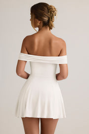 Oh Polly Jaida 14150 mini robe blanche jersey modal