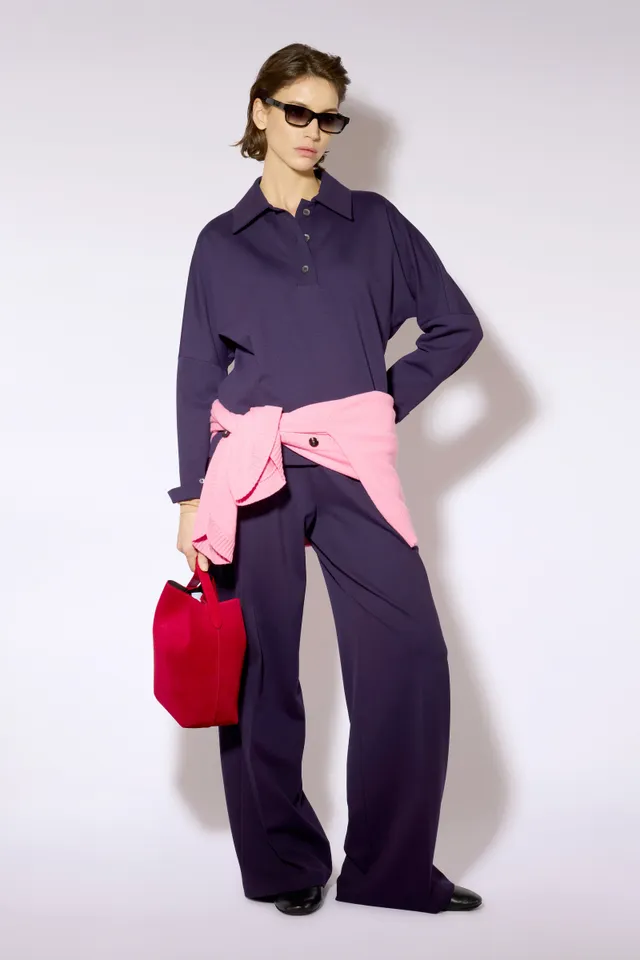 Liviana Conti Ethan pantalon palazzo myrtille 38