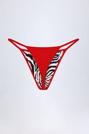 Oh Polly Bahia bas bikini string zèbre taille haute