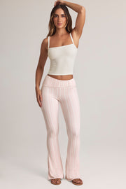 Oh Polly Bebe pantalon évasé rayé modal taille mi-haute