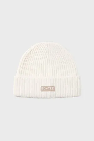 Oh Polly Bo+Tee Bonnet Beanie Ivoire Maille Cotelee