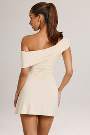 Oh Polly Suhana robe mini asymétrique ivoire modal