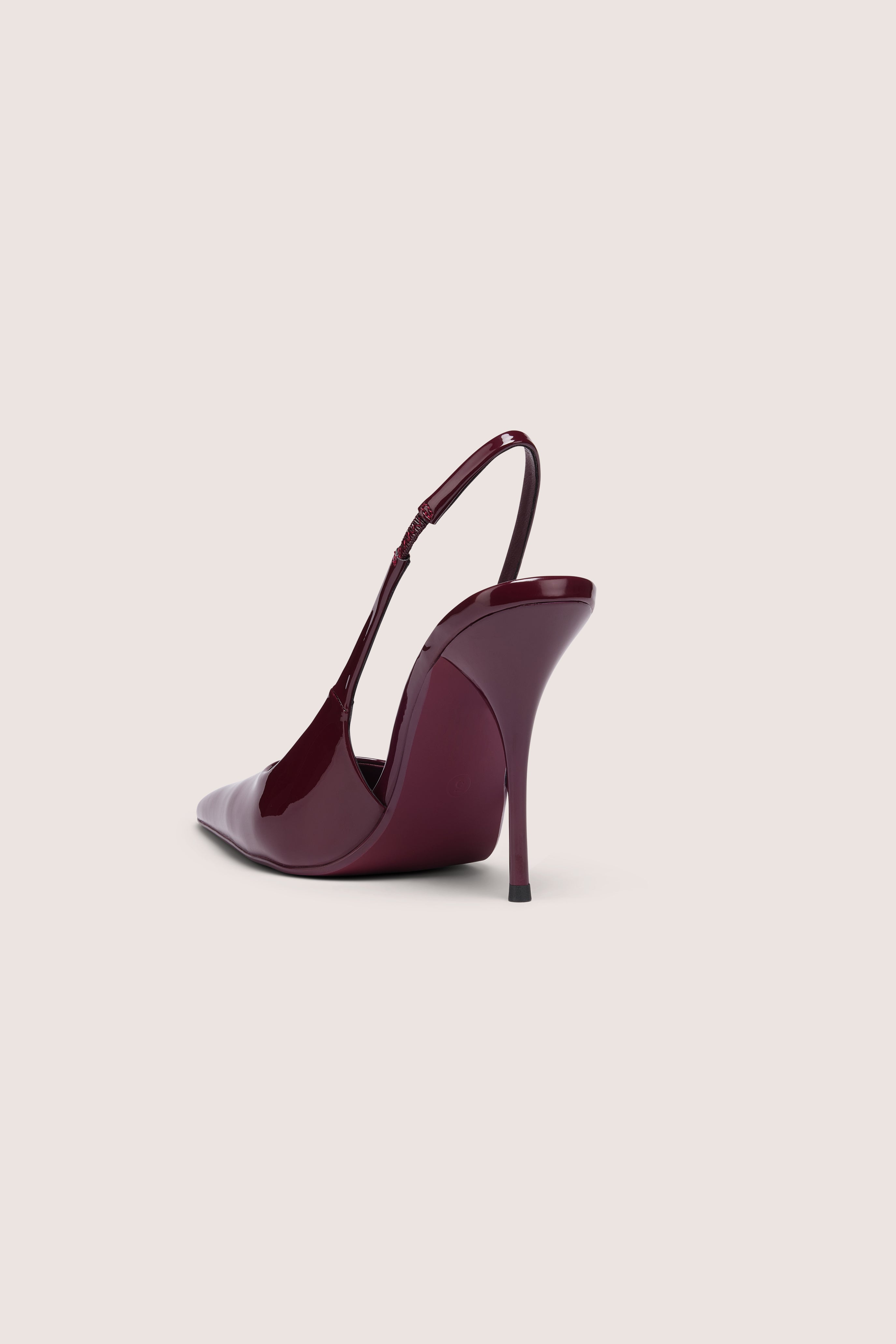 Oh Polly Octavya Escarpins Sling-Back Bordeaux Talon 10 cm