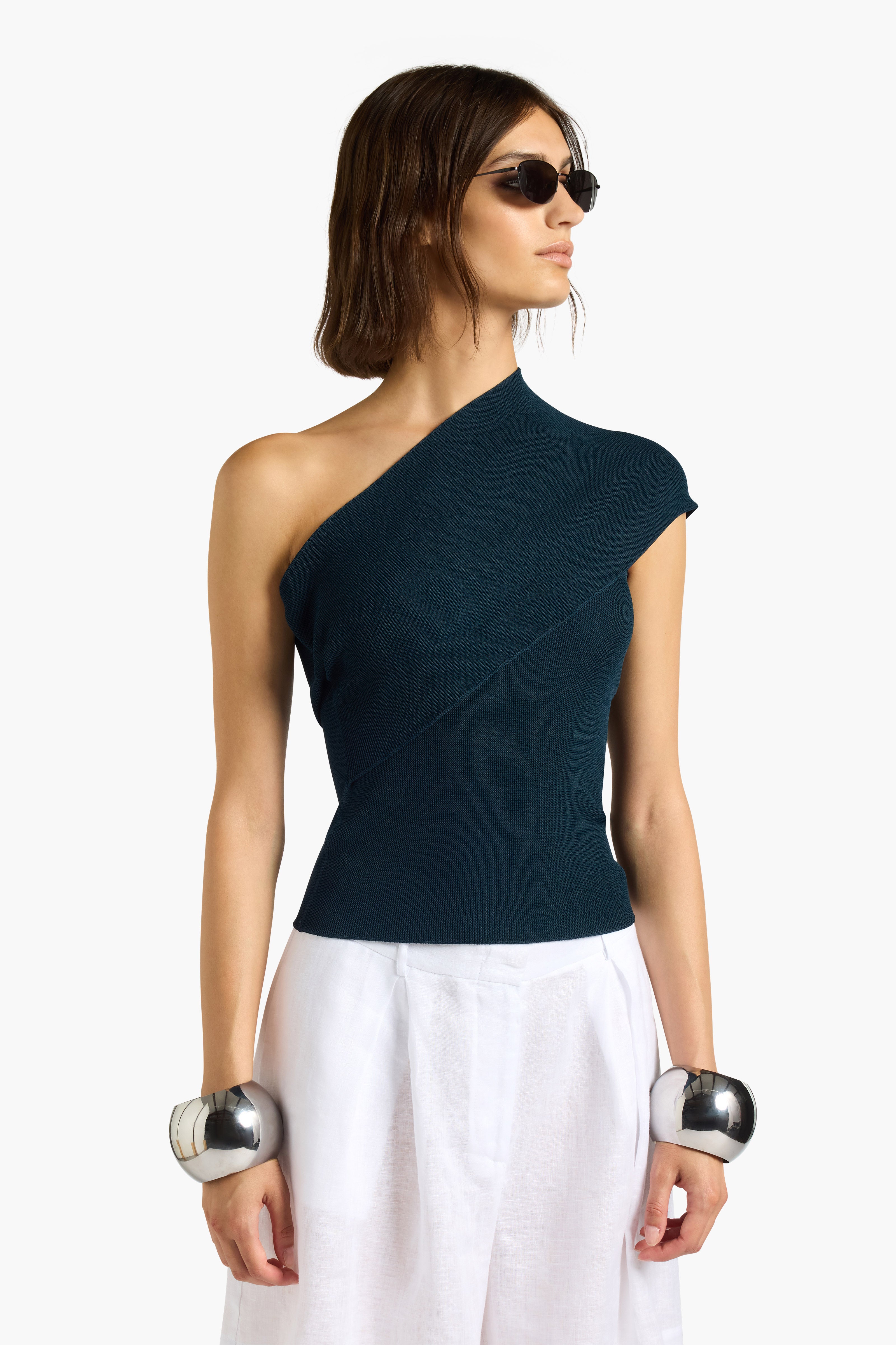 Liviana Conti Danica Top femme bleu XS viscose stretch