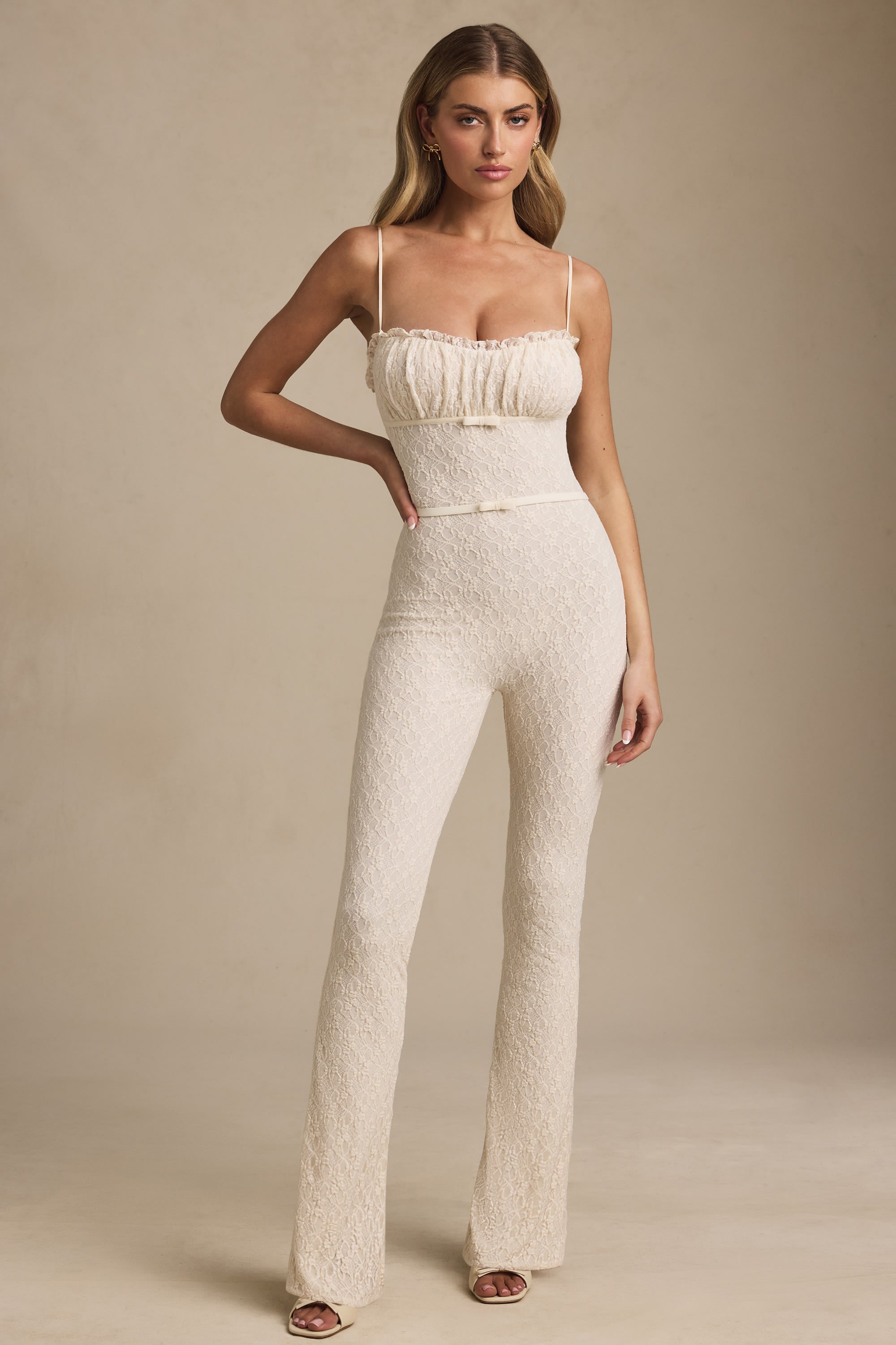 Oh Polly Arlena 13528 combinaison dentelle ivoire