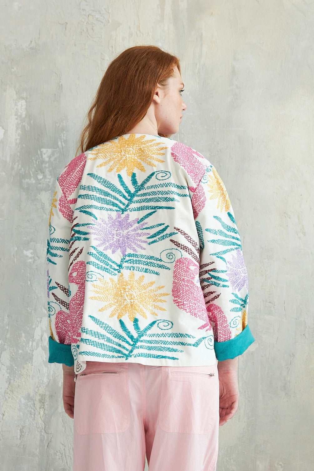 Chicosoleil Talia veste blanche broderie exotique coton