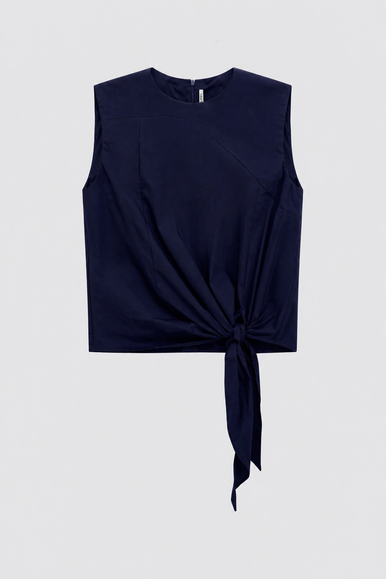 Liviana Conti Gwen top blanc coton stretch à nouer