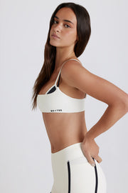 Oh Polly Bo+Tee brassière sport coconut Twist-Back