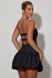 Oh Polly Lavinia robe corset noire jupe boule bustier