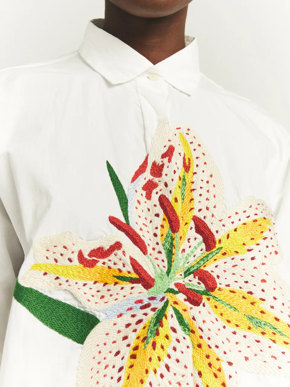 MII Les iconiques chemise Greta Lys coton brodée