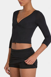 Oh Polly ButterCloud skort jupe-short noir sculptant