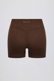 Oh Polly Bo+Tee mini short Pecan Marl froncé