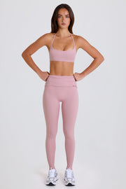 Oh Polly Legging Étrier Mauve Taille Mi-Haute