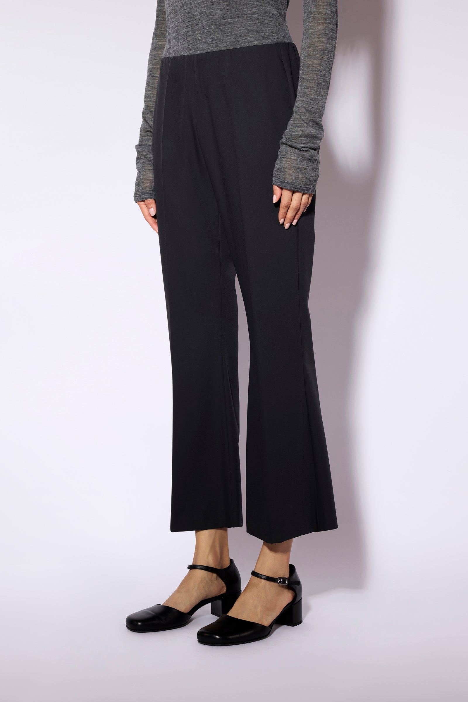 Liviana Conti Claudette Pantalon Cropped Noir Taille Moyenne