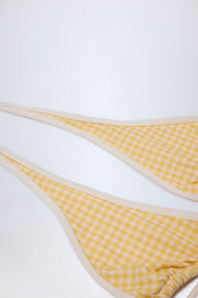 Oh Polly Morella haut bikini licou vichy jaune