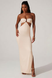 Oh Polly Juniper 7274 robe longue ivoire bandeau