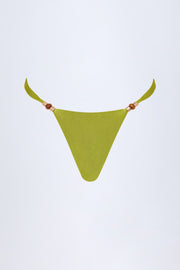 Oh Polly Bermuda bas bikini cheeky vert olive perles