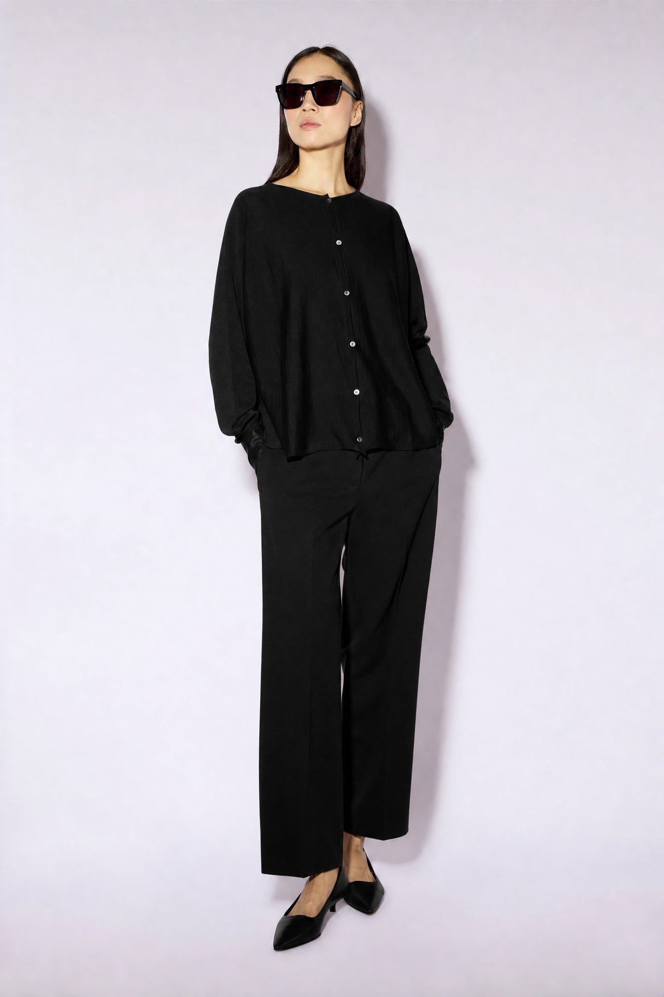 Liviana Conti Jeremy pantalon droit punto milano noir