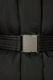 Oh Polly BT2401 veste ski noire imperméable ceinturée
