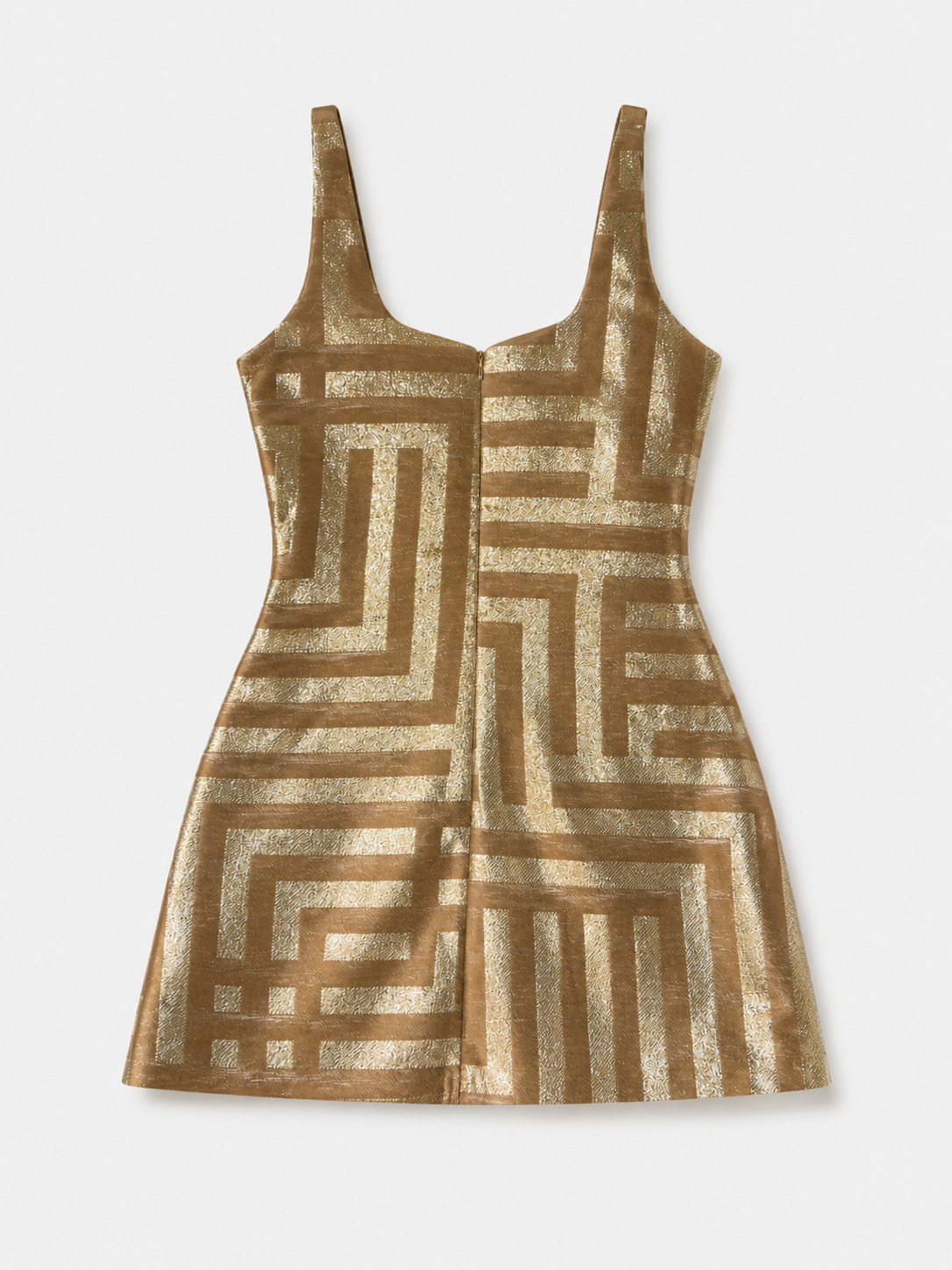 The Ethiquette Zita Orphée robe dorée jacquard taille XS-XL