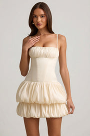 Oh Polly Clarice 12015 mini robe satin ivoire corset