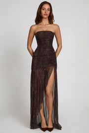Oh Polly Ersilia 14504B robe maxi snake strass bandeau