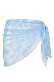 Oh Polly Swim paréo Aina vichy bleu transparent S/M