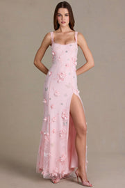 Oh Polly Embellished robe corset rose bébé 15734 longue