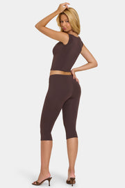Oh Polly Lovisa legging capri chocolat en modal