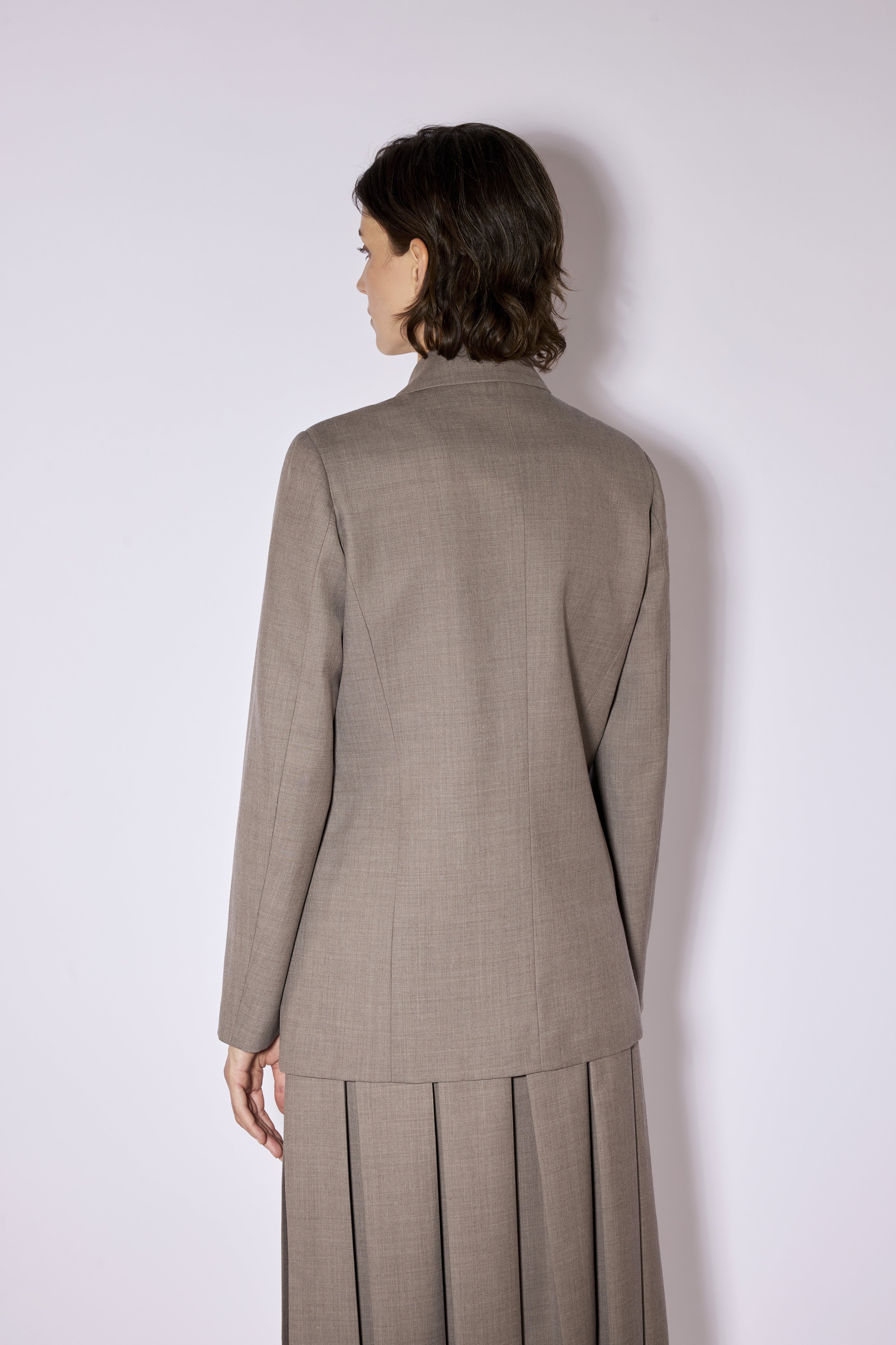 Liviana Conti Manon blazer laine marron gabardine