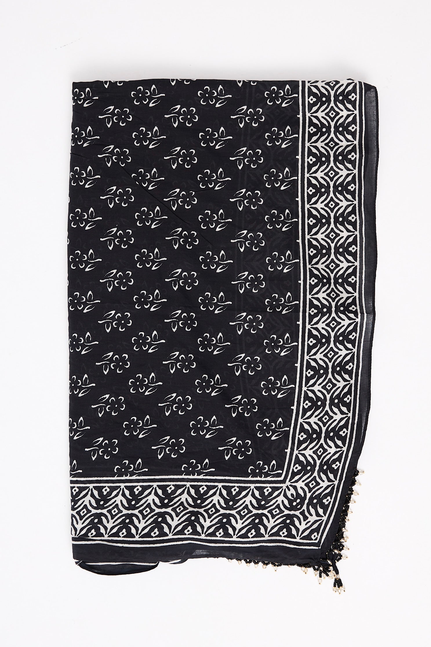 Chicosoleil Étoles Paréo Batik fleurs vagabondes coton 110x120