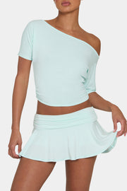 Oh Polly ButterCloud mini jupe-short menthe vert clair