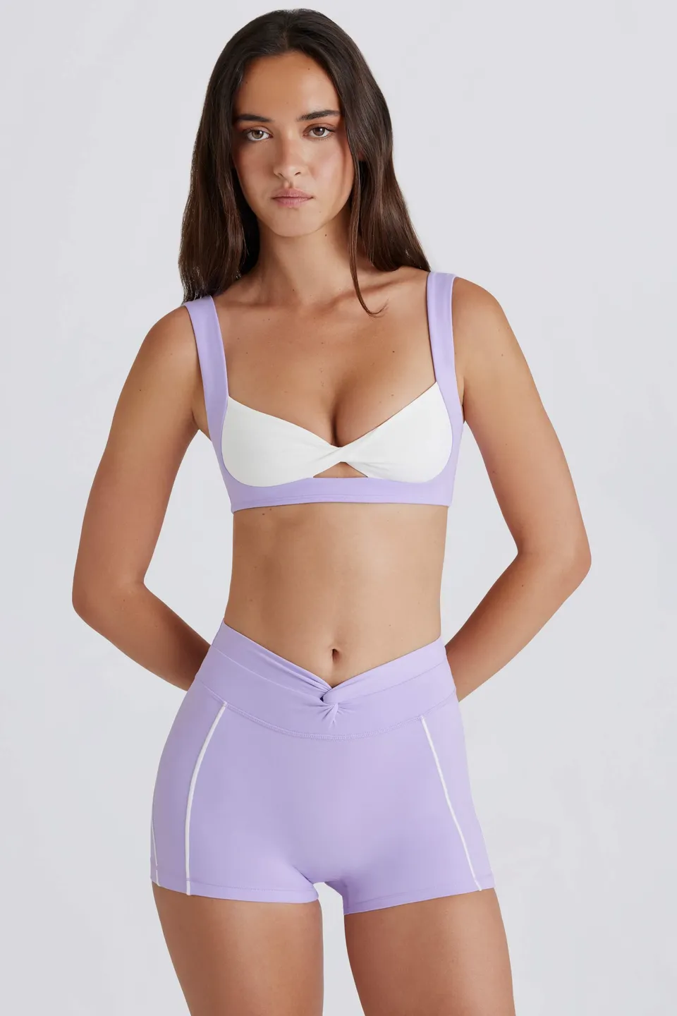 Oh Polly BT02531 mini short sport lilas twist actif