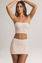 Oh Polly 14624 mini jupe trapèze rayée modal stretch