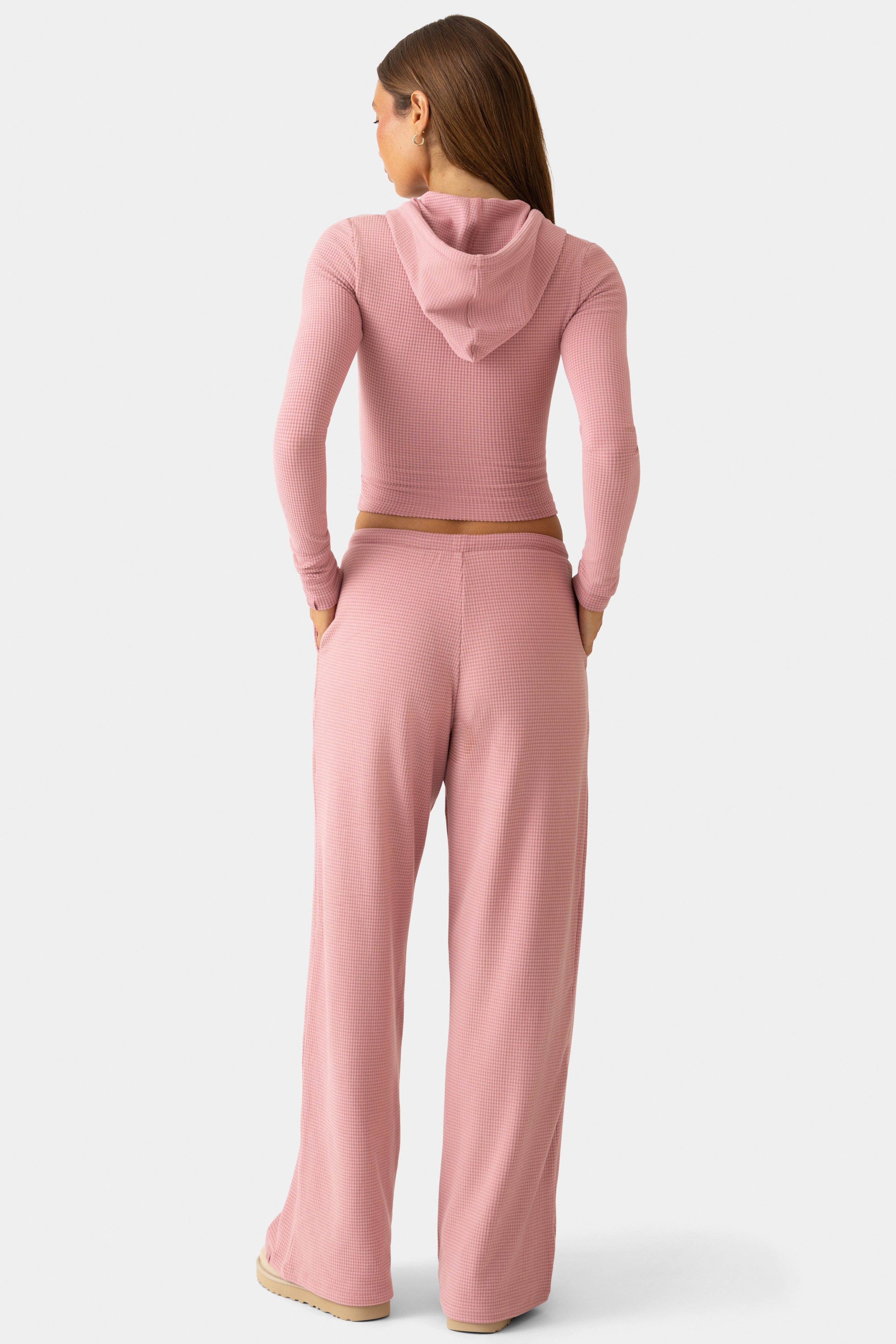 Oh Polly Bo+Tee Jersey Pantalon Berry taille basse poches