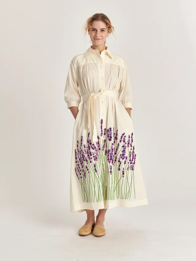 Mii Les iconiques Robe Niki La Lavande broderie XS-M