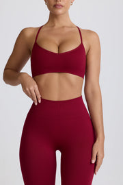 Oh Polly Super Sculpt BT2100 brassière sport bordeaux sans coutures