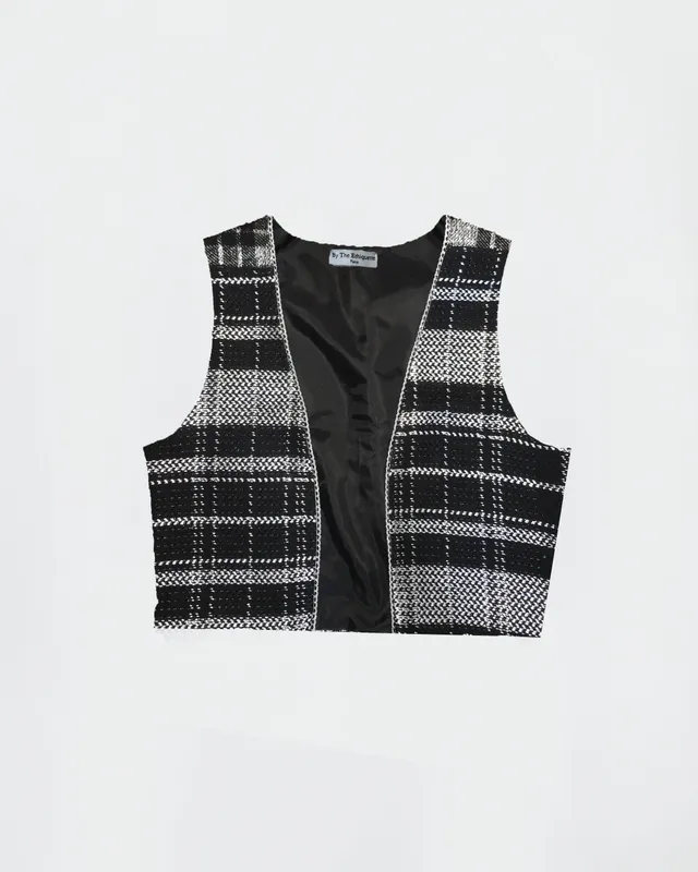 The Ethiquette Vestes veste Paris tweed patchwork taille unique