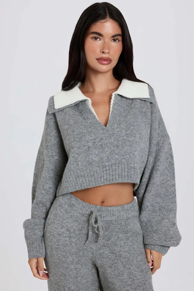 Oh Polly Knitwear Jumper BT02525 Pull Gris Laine
