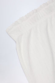 Oh Polly Trousers Libby pantalon blanc pointelle