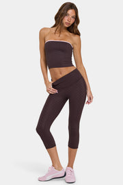 Oh Polly Bo+Tee Soft Active legging capri marron chocolat