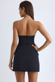 Oh Polly Arta robe bustier mini noire tulipe corset